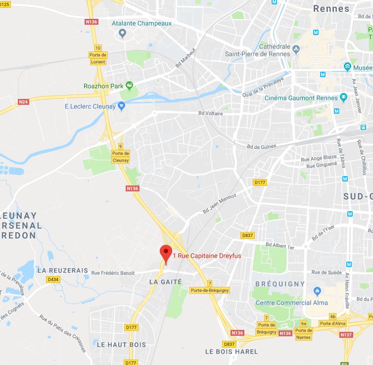 Carte nouvelle adresse saint jacques de la lande